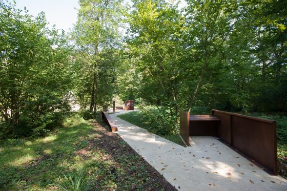 france, region haute normandie, eure, aizier, ancienne leproserie, chapelle saint thomas, sentier d'interpretation inauguré en 2014,